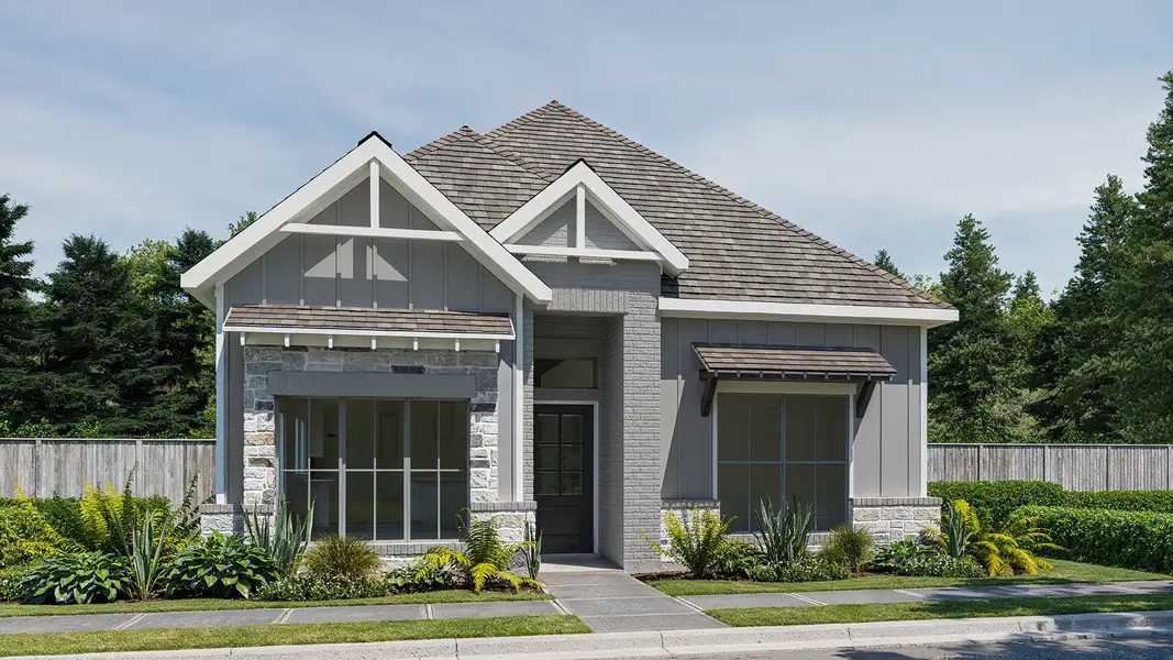 Representative exterior photo of a completed home built from the 1737W by Perry Homes in The Heights at Uptown Celina, Celina, TX (Image 3).