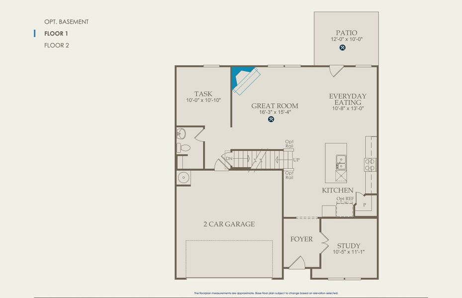 Hampton Floor Plan, Quick Move-In Home, Floor 1