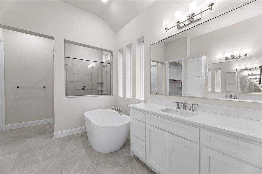 The Brendan F Primary Suite Bathroom