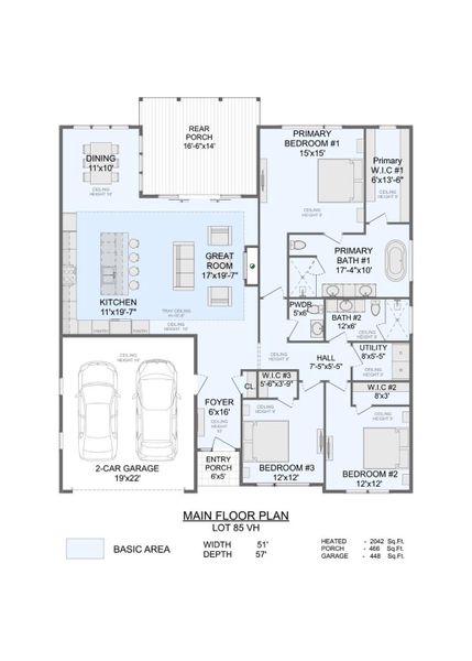 2D floor plan layout of this home in , Arden, NC (Image 3).