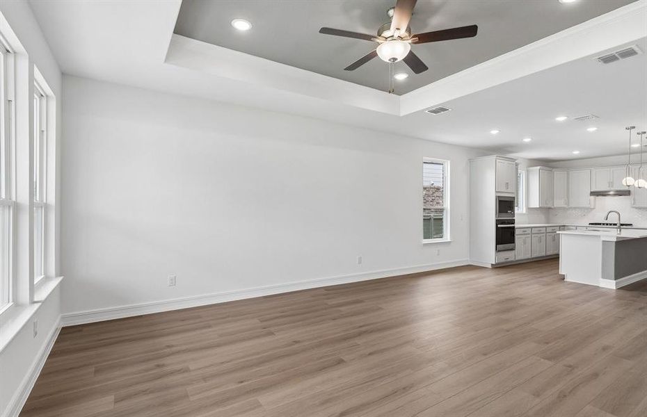 Open concept plan throughout home