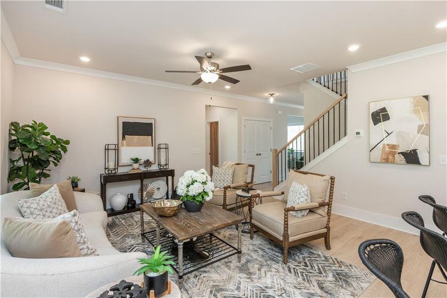 Furnished interior view inside a new home in , Flowery Branch (Image 43).