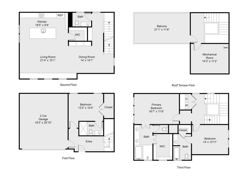 2D floor plan layout of this home in , Houston, TX (Image 3).