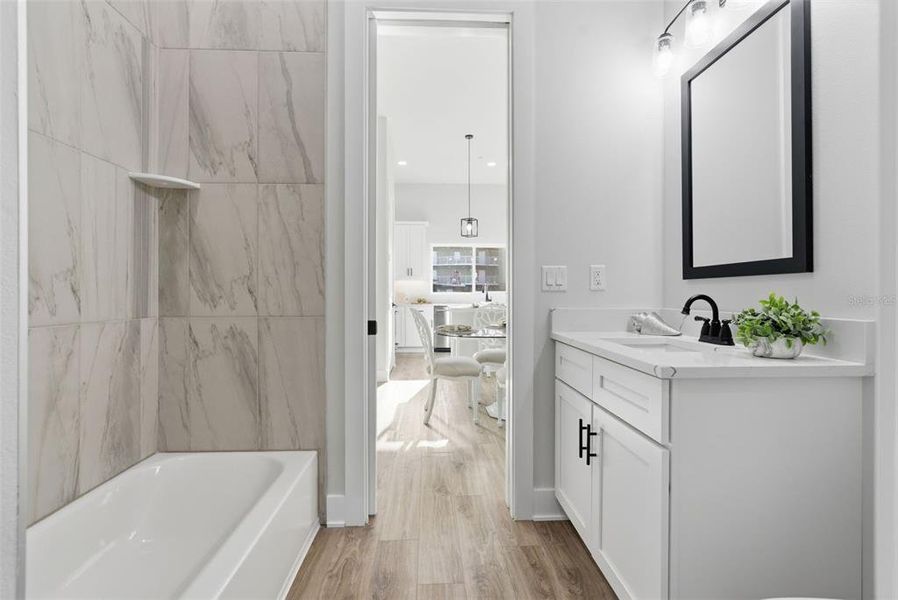 Furnished interior view inside a new home in , Treasure Island (Image 11). Furnished interior view inside a new home in , Treasure Island (Image 11).