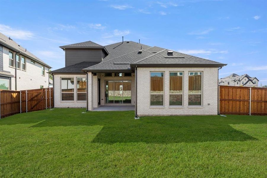 Exterior details and patio area of a home in Wellspring Estates, McKinney (Image 4). Exterior details and patio area of a home in Wellspring Estates, McKinney (Image 4).
