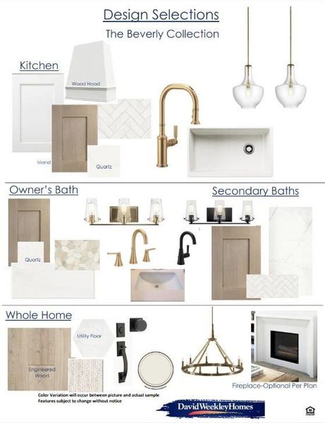 Design Selections. Outlining property finishes and fixtures for various areas within the structure Design Selections. Outlining property finishes and fixtures for various areas within the structure