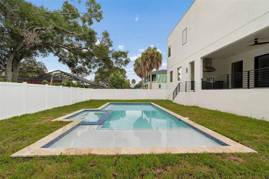Exterior details and patio area of a home in , Tampa (Image 36).
