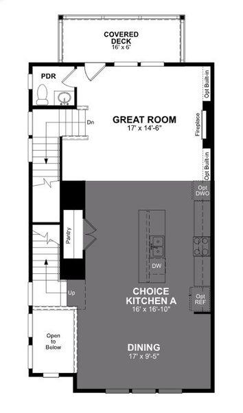 2D floor plan layout of this home in The Groves at Myrtle, Roswell, GA (Image 3).