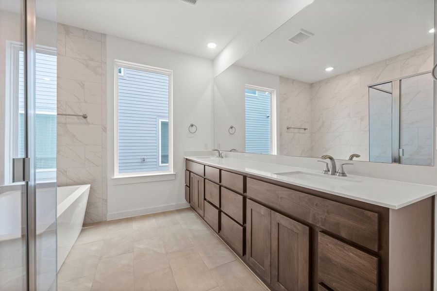 Furnished interior view inside a new home in Goodnight Ranch, Austin (Image 9). Furnished interior view inside a new home in Goodnight Ranch, Austin (Image 9).
