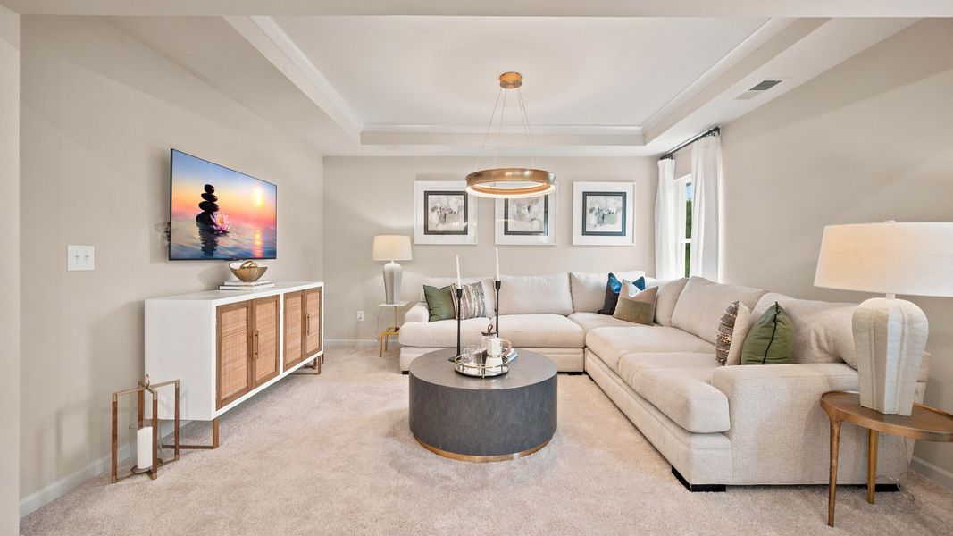 Representative furnished interior of a home built from the Rosemary II by DRB Homes in Everson, Snellville (Image 25).