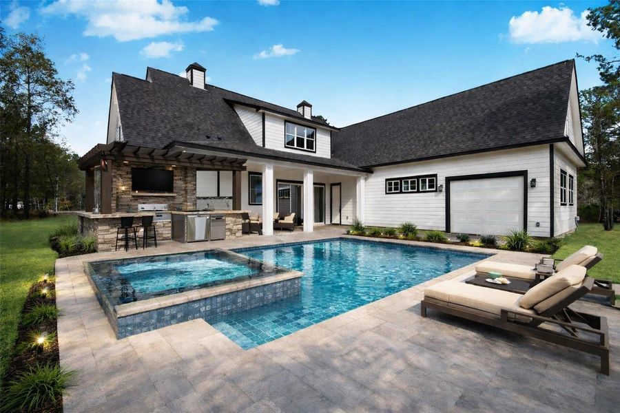 AI generated rendering of your backyard oasis