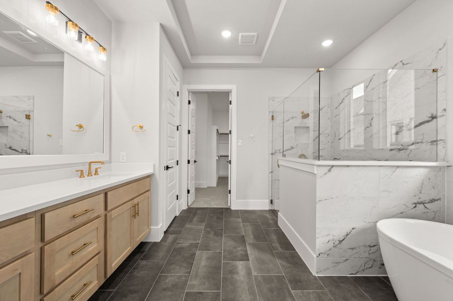 Representative furnished interior of a home built from the Aspen by Stonefield Homes in Rio Vista at Kelly Ranch, Aledo (Image 10).