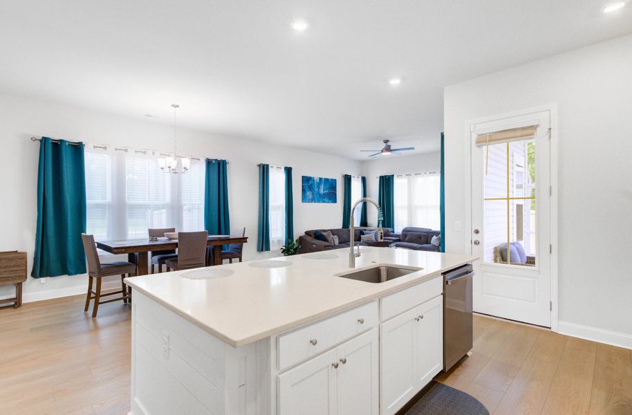 Furnished interior view inside a new home in Limehouse Village: Row Collection, Summerville (Image 42).