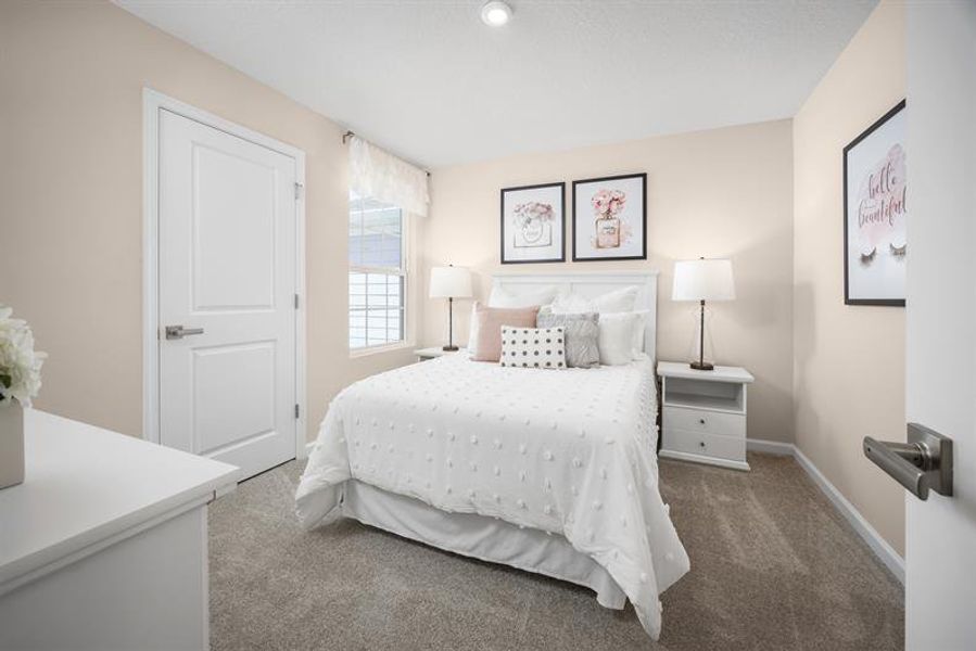 Representative furnished interior of a home built from the Flamingo Exterior Home by Ryan Homes in Edison Pointe, Daytona Beach (Image 11).