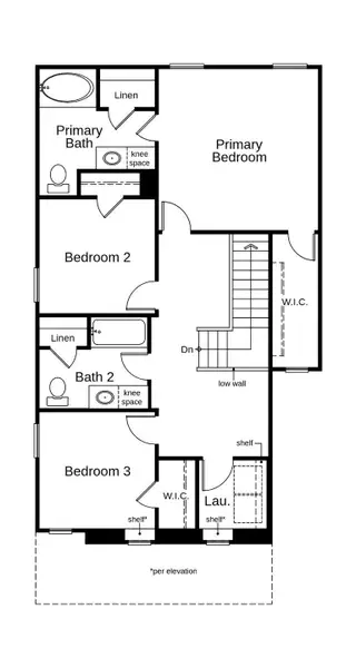 2D floor plan layout of this home in Spanish Trails Villas, San Antonio, TX (Image 4).