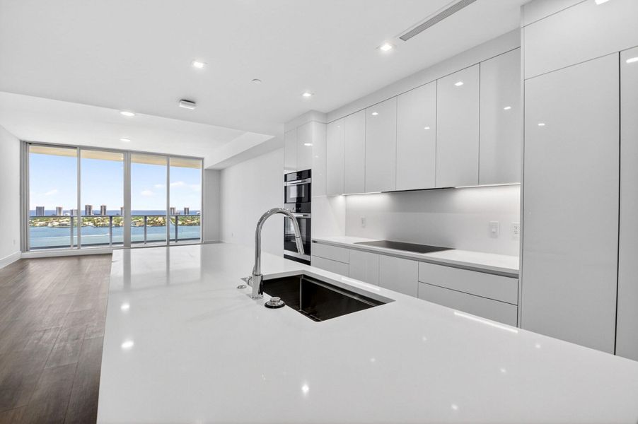 Kitchen and living area