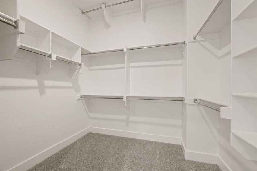 Offering fantastic storage and seasonal hanging space, your dream owner's closet awaits in our wonderful Camille II plan!