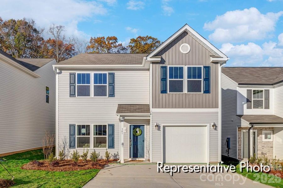 Front exterior of a new home in , Oakboro, NC, highlighting curb appeal (Image 1). Front exterior of a new home in , Oakboro, NC, highlighting curb appeal (Image 1).