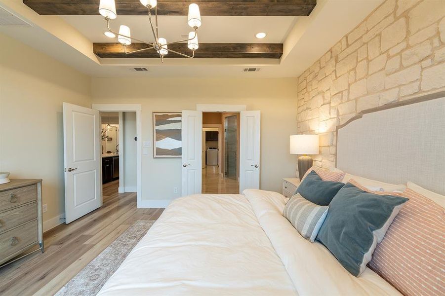 Furnished interior view inside a new home in , Little Elm (Image 32).