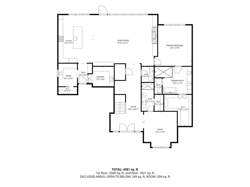 2D floor plan layout of this home in , The Woodlands, TX (Image 4).