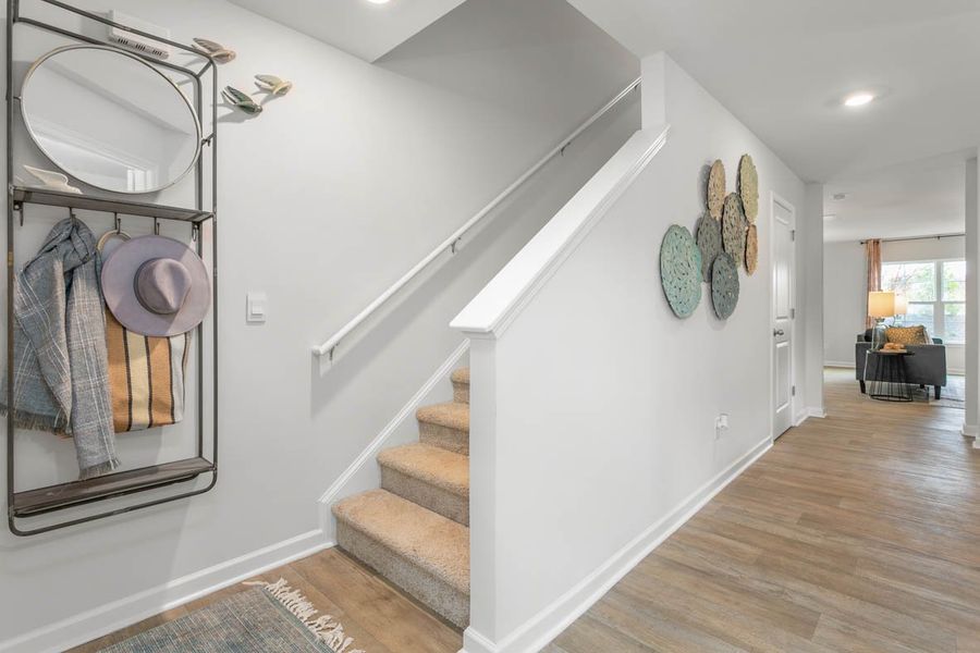 Representative furnished interior of a home built from the KYLE by D.R. Horton in Edinborough, Gibsonville (Image 5). Representative furnished interior of a home built from the KYLE by D.R. Horton in Edinborough, Gibsonville (Image 5).