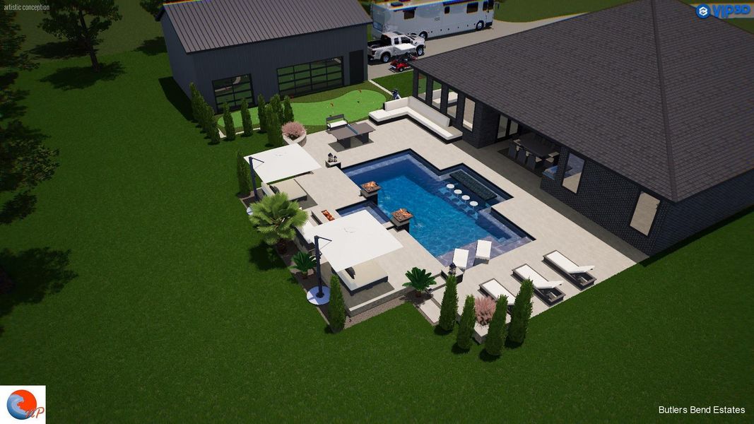Pool Rendering for example purposes only