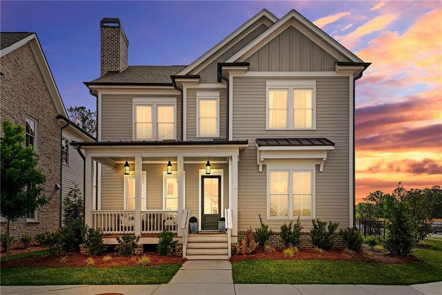 Front exterior of a new home in , Milton, GA, highlighting curb appeal (Image 23).