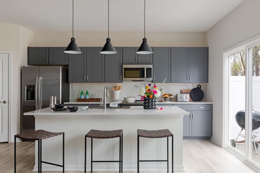 Furnished interior view inside a new home in Fifteen 15 Cannon, Charlotte (Image 10).