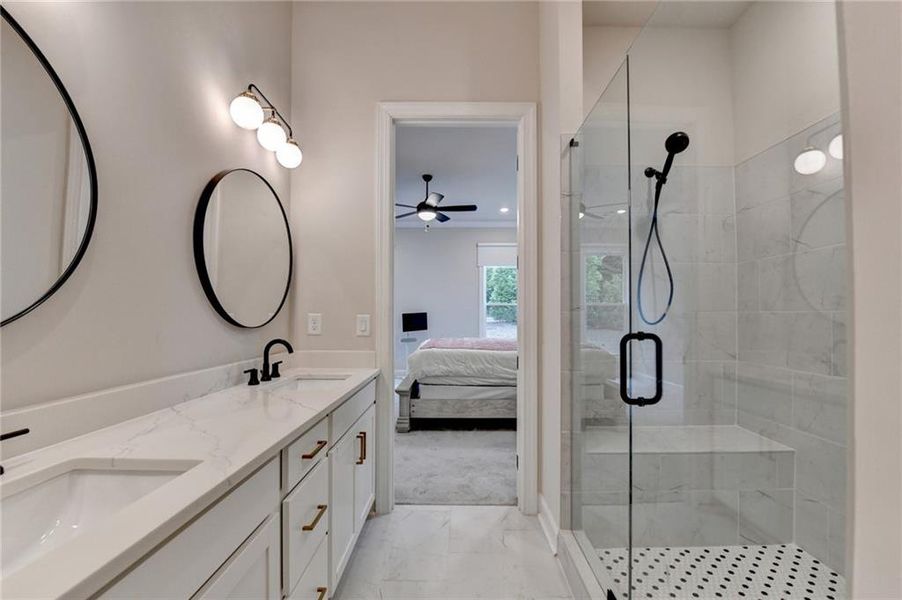 Furnished interior view inside a new home in Ellington Townhomes, Suwanee (Image 38).