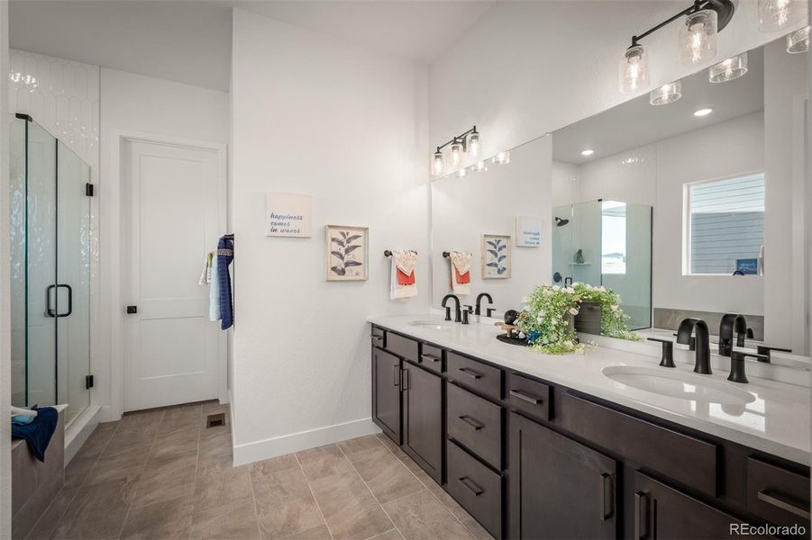 Furnished interior view inside a new home in Revel Crossing at Wolf Ranch - The Panorama Collection, Colorado Springs (Image 8).