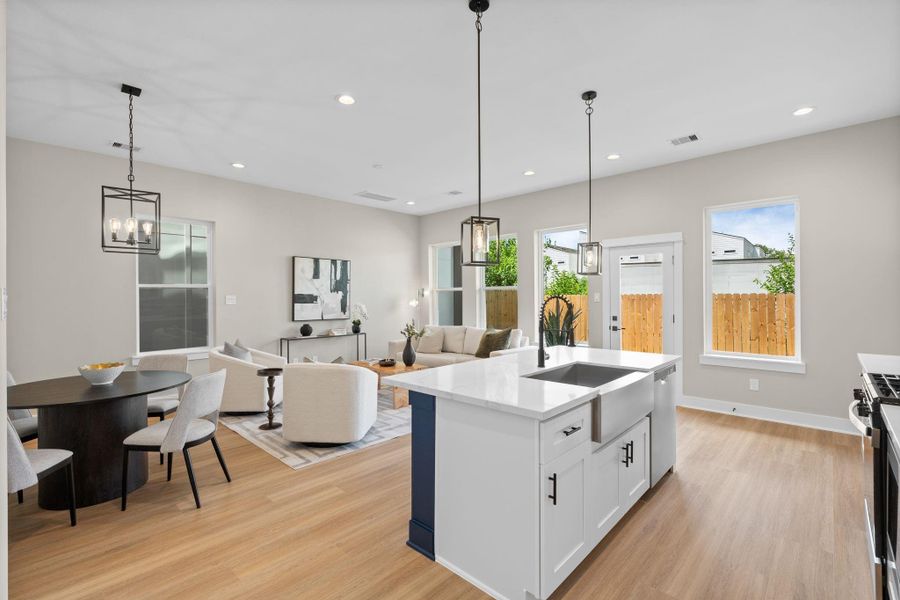 Furnished interior view inside a new home in , Houston (Image 33).