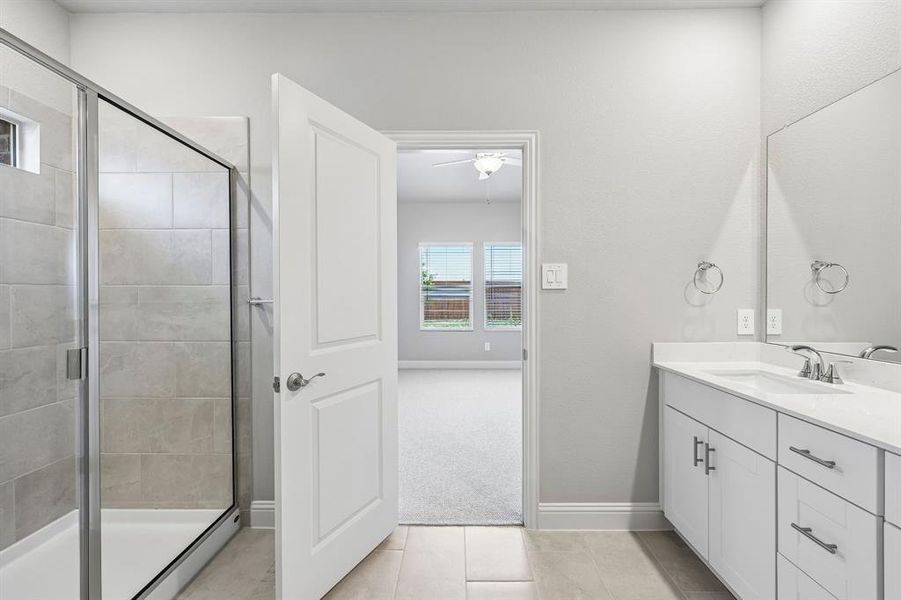Furnished interior view inside a new home in Lakehaven - Premier Series, Farmersville (Image 17).