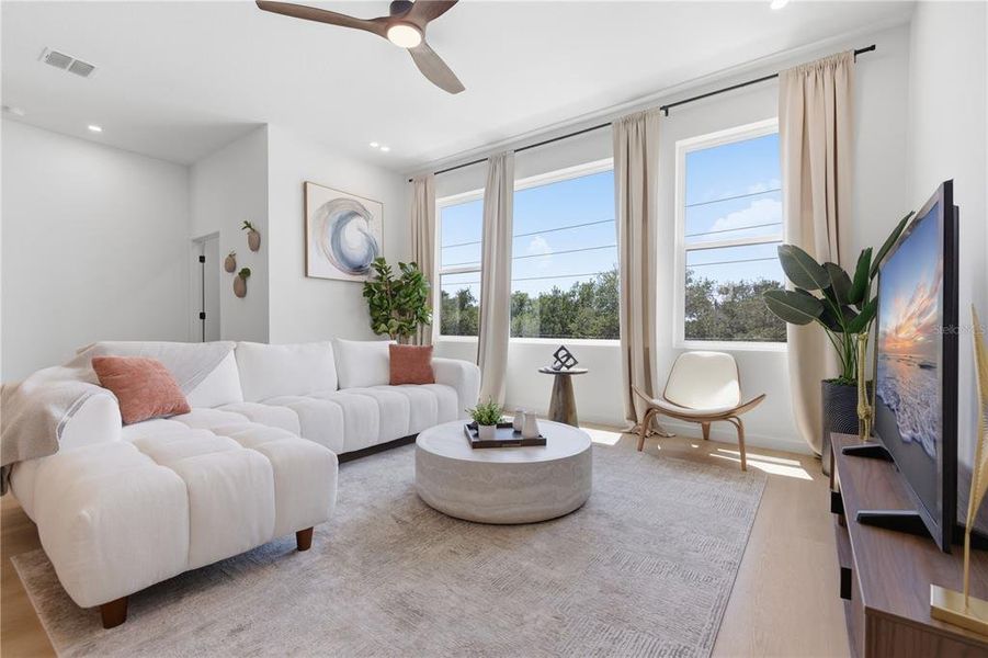Furnished interior view inside a new home in , St. Petersburg (Image 9).
