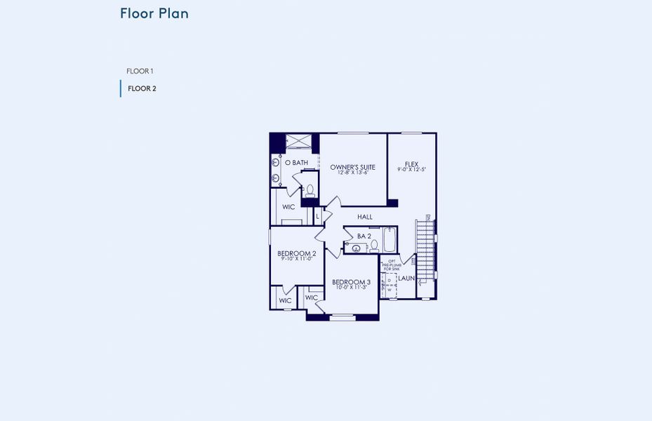 2D floor plan layout of this home in Asante- Atrium Series, Surprise, AZ (Image 4).