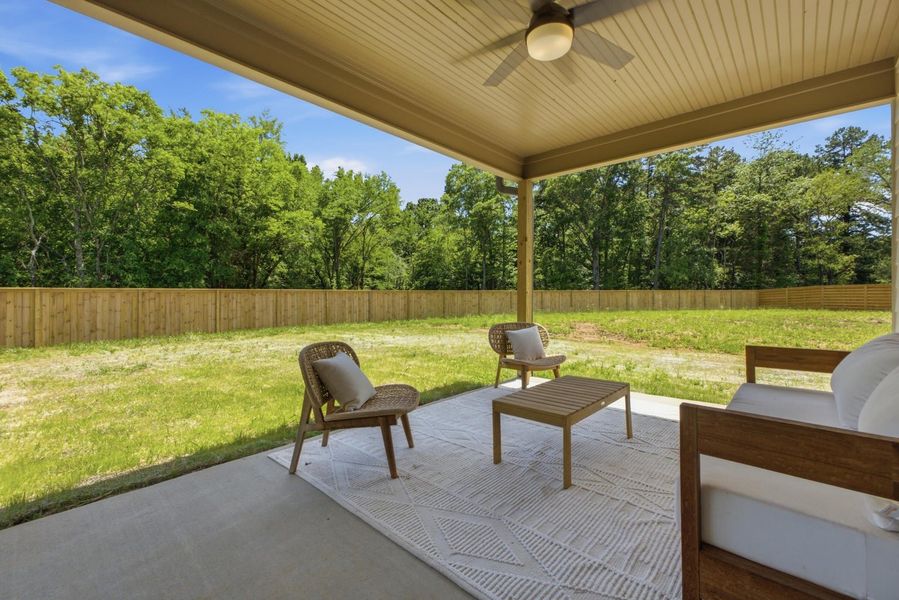 Exterior details and patio area of a home in Storyvale, Hixson (Image 4).