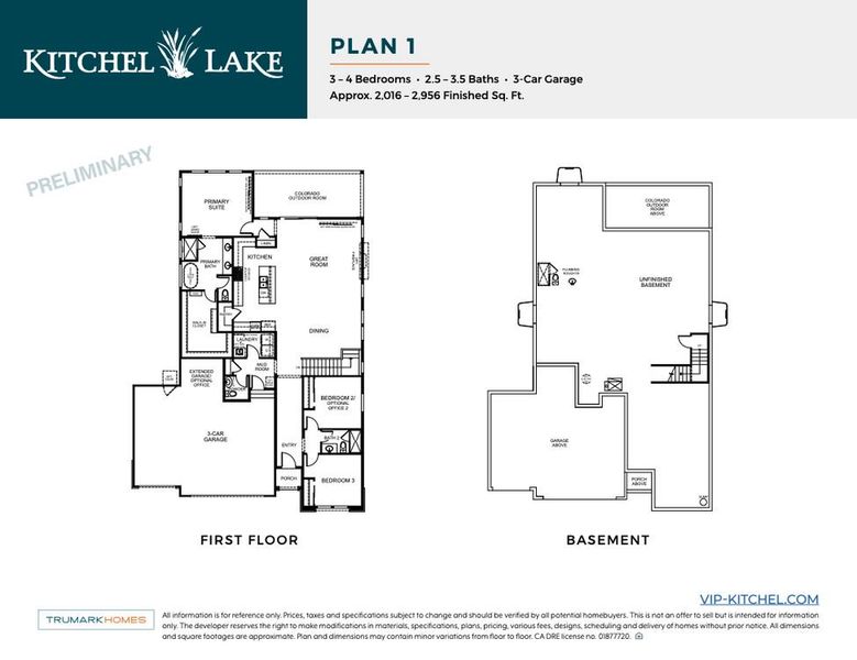 Kitchel Lake Plan 1 Floor Plan