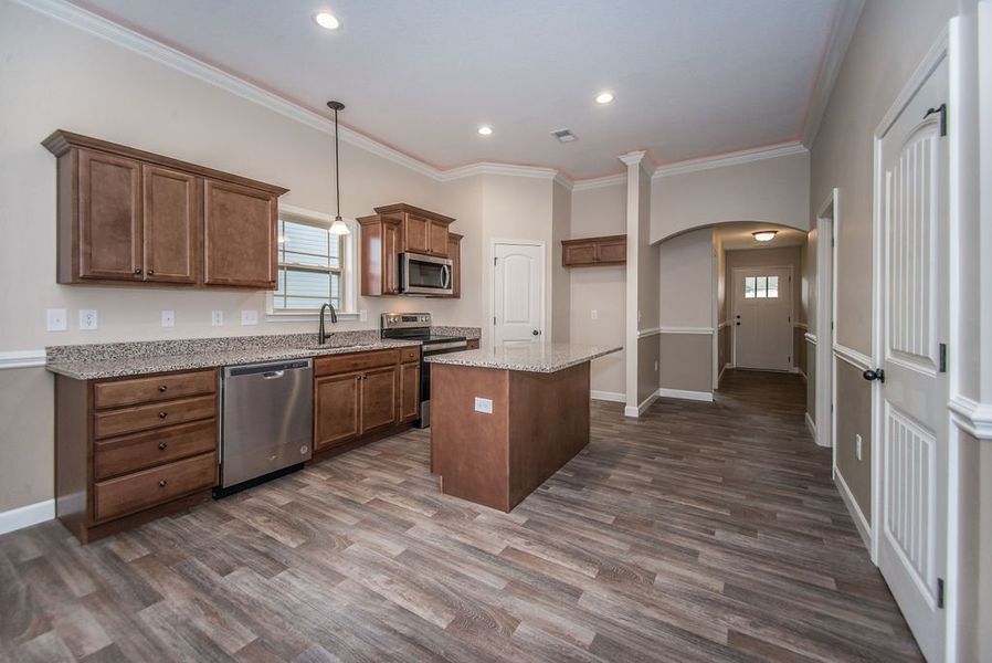 Representative furnished interior of a home built from the Inman by Enchanted Homes in Hampshire Heights, Moore (Image 7).