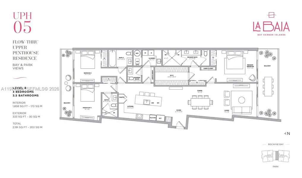2D floor plan layout of this home in , Bay Harbor Islands, FL (Image 3).
