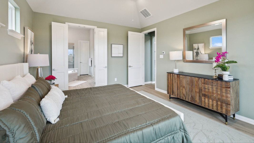 Representative furnished interior of a home built from the Magnolia by Brightland Homes in Hulen Trails, Fort Worth (Image 13).