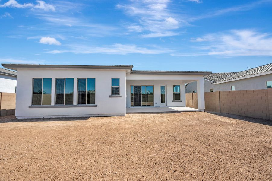 Exterior details and patio area of a home in Alston at Soleo, San Tan Valley (Image 3). Exterior details and patio area of a home in Alston at Soleo, San Tan Valley (Image 3).