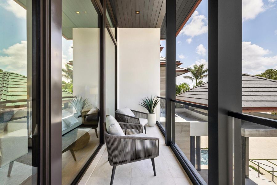 Furnished interior view inside a new home in , Jupiter (Image 62).