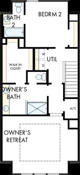 2D floor plan layout of this home in Towns at Union, St. Petersburg, FL (Image 4). 2D floor plan layout of this home in Towns at Union, St. Petersburg, FL (Image 4).