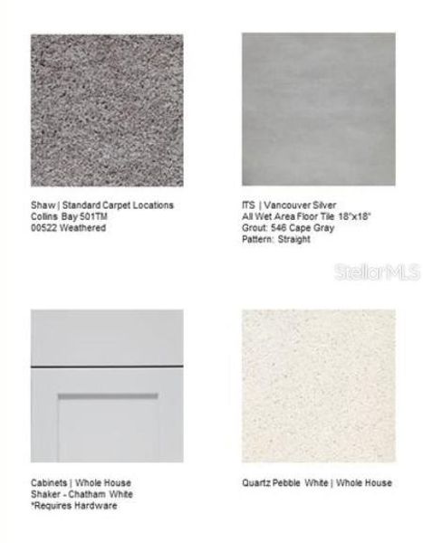 Sample of building materials used in homes in Waterstone, Groveland (Image 13).