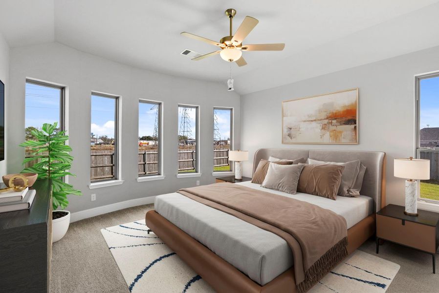 Furnished interior view inside a new home in Coastal Point, League City (Image 9).