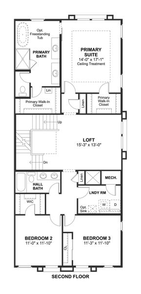 2D floor plan layout for the Laconia III by K. Hovnanian® Homes in Aria at Silverstone, Scottsdale, AZ (Image 3).