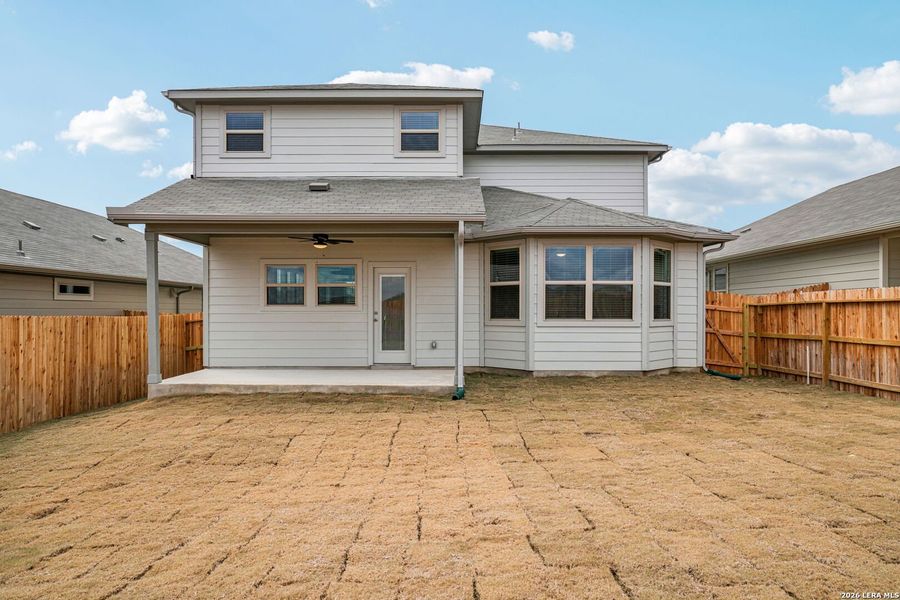 Exterior details and patio area of a home in Legendary Trails - Premier Series, Cibolo (Image 3).