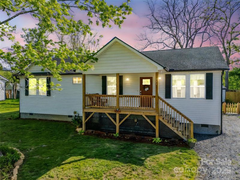 Exterior details and patio area of a home in , Black Mountain (Image 27).