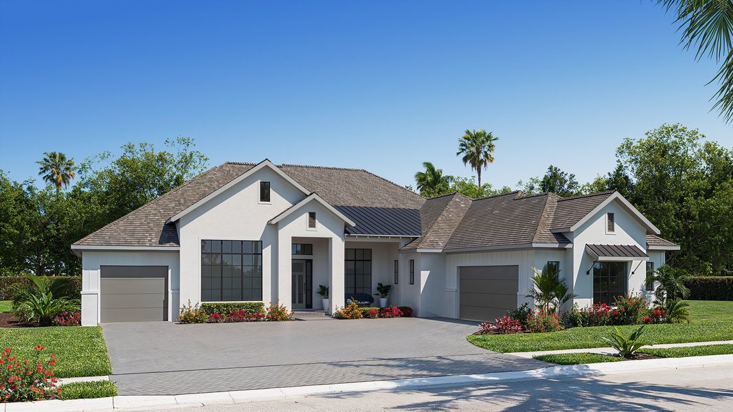 Representative exterior photo of a completed home built from the 3702F by Perry Homes in Star Farms At Lakewood Ranch 90', Lakewood Ranch, FL (Image 2).