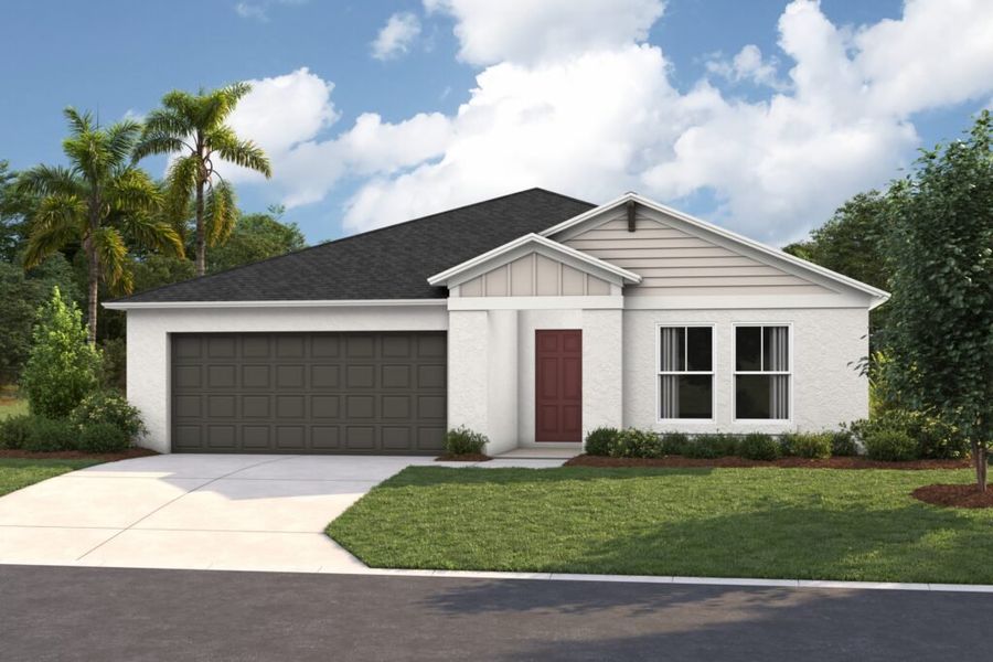 Representative exterior photo of a completed home built from the Esperanza by Casa Fresca Homes in Pasadena Ridge, Dade City, FL (Image 8). Representative exterior photo of a completed home built from the Esperanza by Casa Fresca Homes in Pasadena Ridge, Dade City, FL (Image 8).