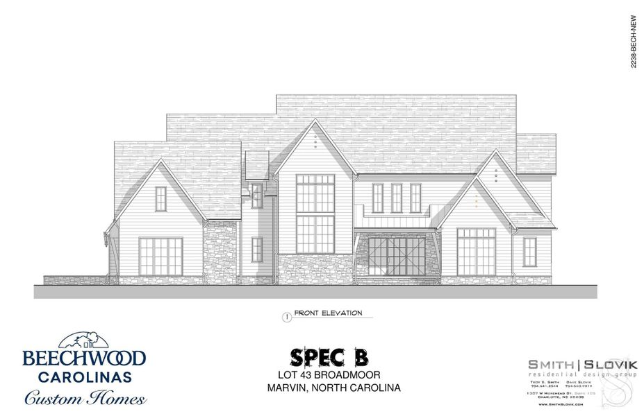 Front exterior of a new home in Broadmoor at Marvin, Marvin, NC, highlighting curb appeal (Image 2).